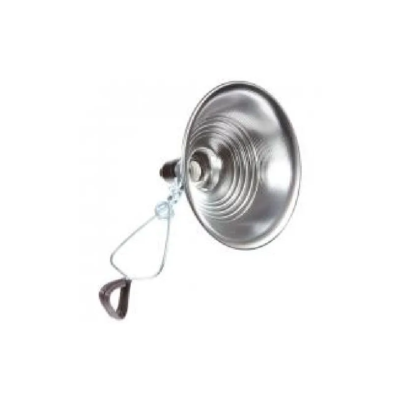 Silver clamp light with 8.5 inch aluminum reflector and 6 foot cord