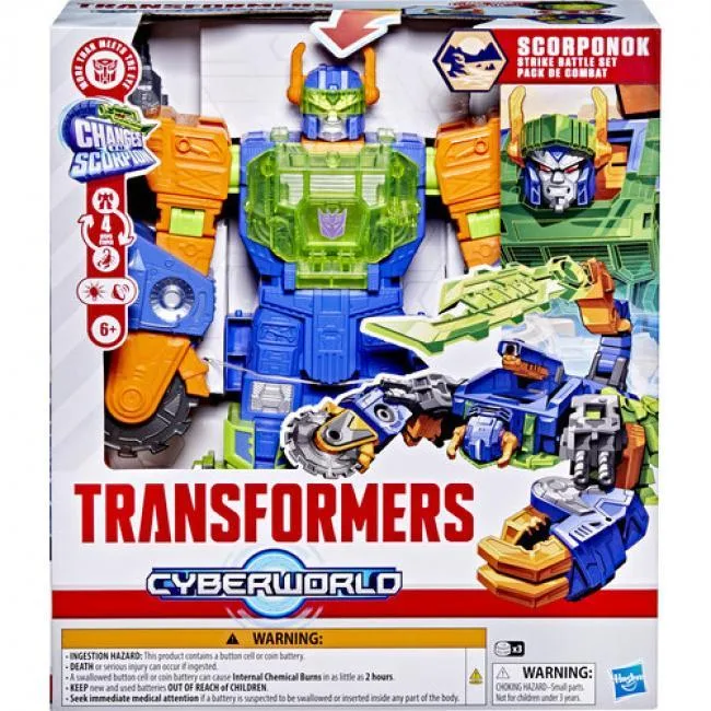 Hasbro Hasbro G16595L00 Transformers Cyberworld Scorponok Strike 14-inch robot to 20-inch scorpion action figure — product photo