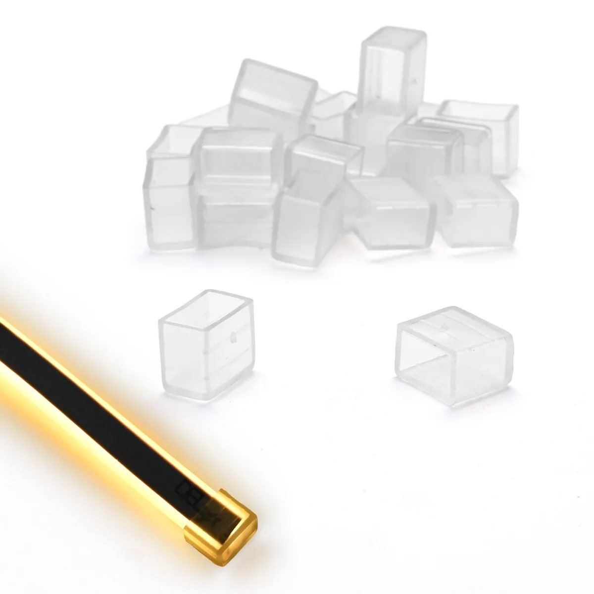 Yescom USA, Inc. Yescom USA, Inc. 11DSL001-ECAP-08 flush mount end caps 20-pack 13x7.5x10mm — product photo