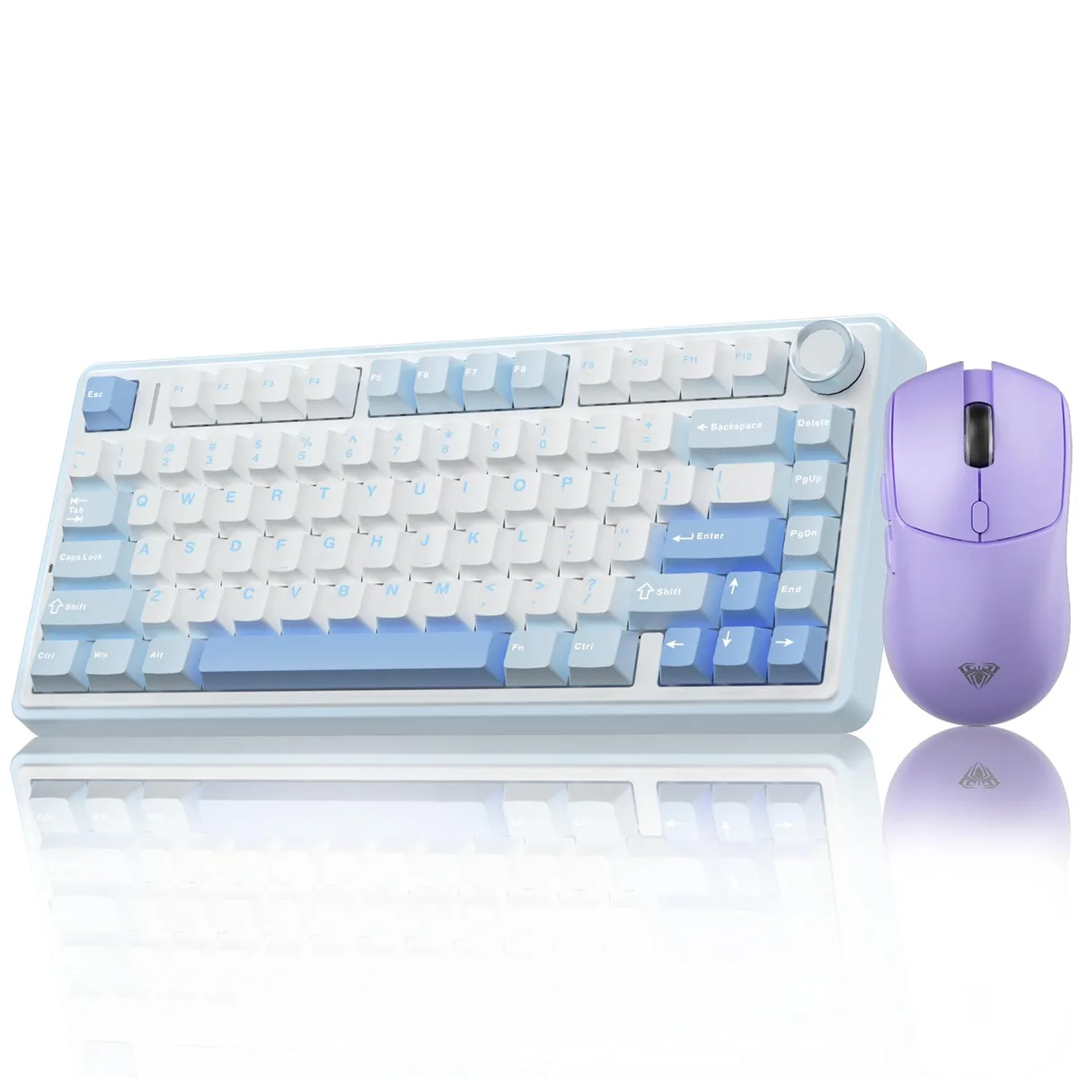 Vszerda Vszerda F75 75% Wireless Mechanical Keyboard &amp; SC580X Mouse Light Purple — product photo