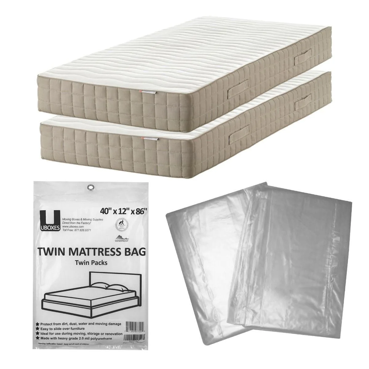 UBMOVE UBMOVE Twin Mattress Bags 40 x 12 x 86 Set of 2 — product photo