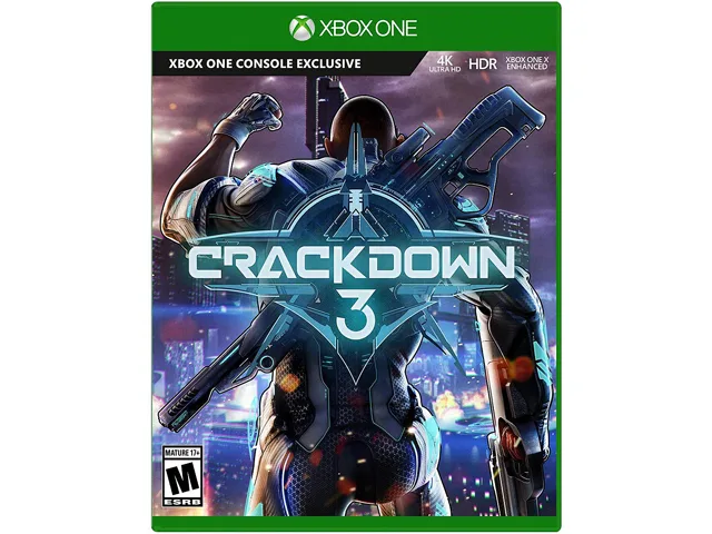 Xbox One game case with Crackdown 3 cover art