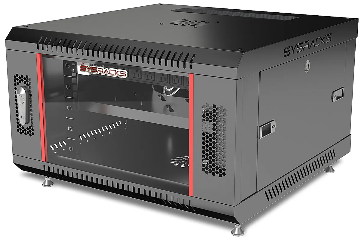 SYSRACKS SYSRACKS SRW 6.600B 6U 24" Deep Wall Mount Server Rack — product photo