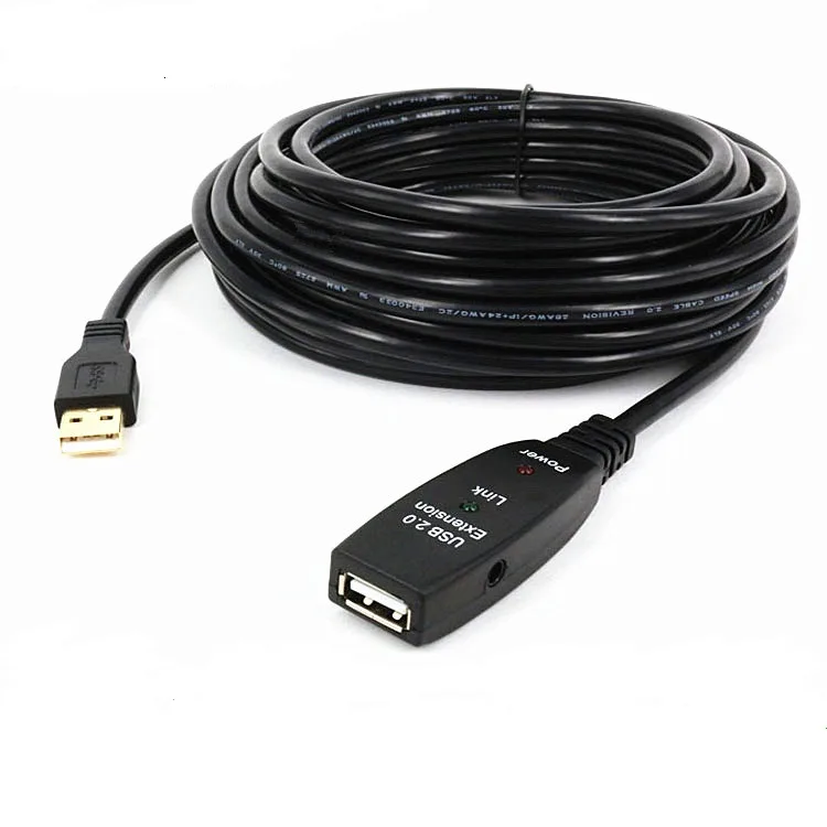 TeKit TeKit USB 2.0 Active Extension Cable 5.0m 16.4ft Male to Female Black — product photo