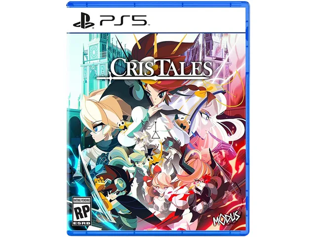Blue PS5 game case with Cris Tales cover art