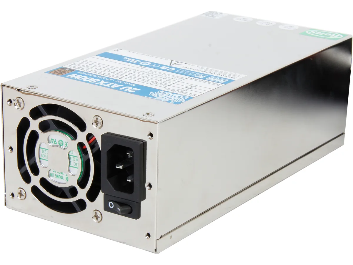 Athena Power Athena Power AP-U2ATX80FEP8 800W 2U server power supply — product photo