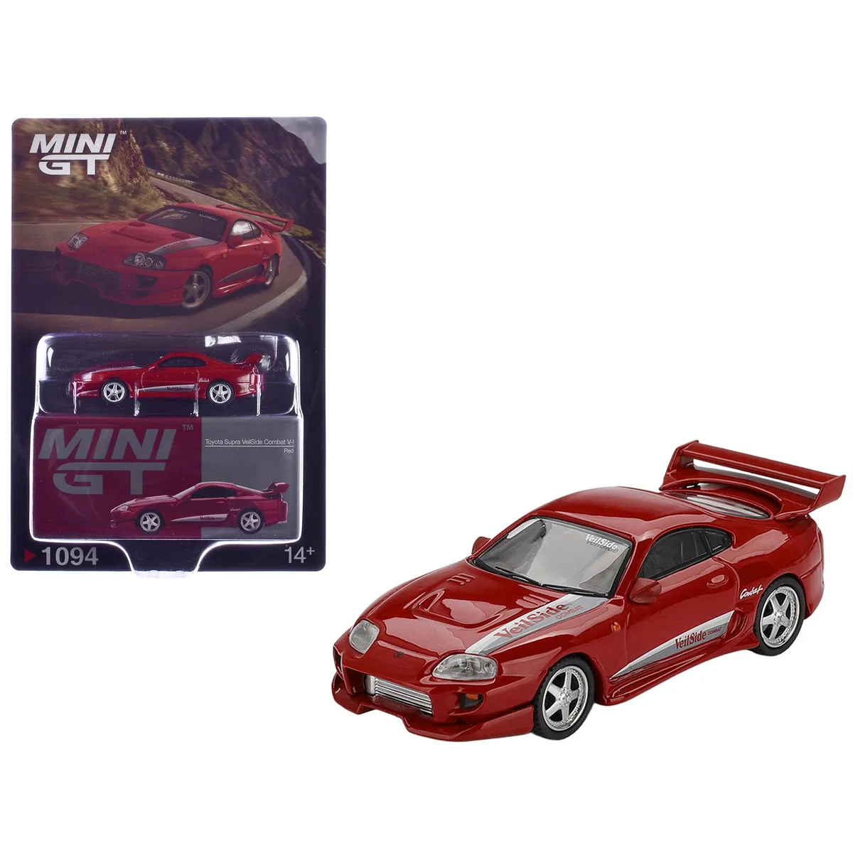 True True Toyota Supra VeilSide Combat V-I Red Limited Edition 1/64 Diecast Hobby Collectible — product photo