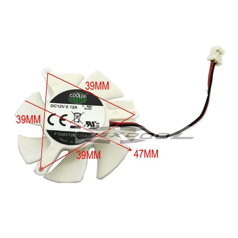 SXDOOL SXDOOL 47mm FY04510M12SAA 12V 0.12A ATI 9600 X1300 X700 graphics fan accessory — product photo