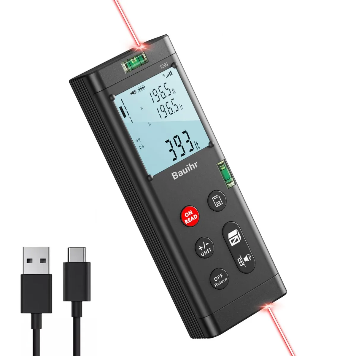 Aluminium dual-laser distance meter with IP54 rating