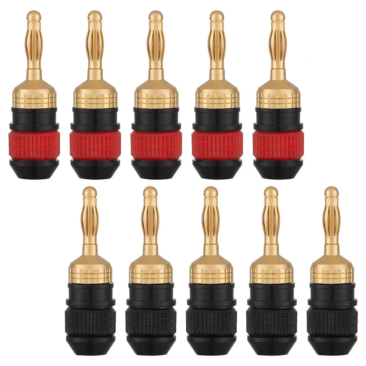 KEHIPI KEHIPI WG-008/5 24K Gold Straight Blade Plug 5 Pairs — product photo