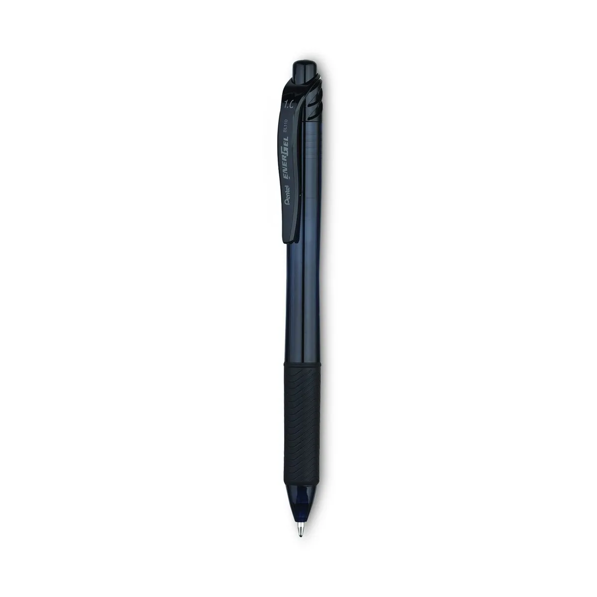 Pentel of America, Ltd. Pentel of America, Ltd. EnerGel-X Retractable Gel Pen Bold 1 mm Black Ink Smoke/Black Barrel Dozen BL110A — product photo