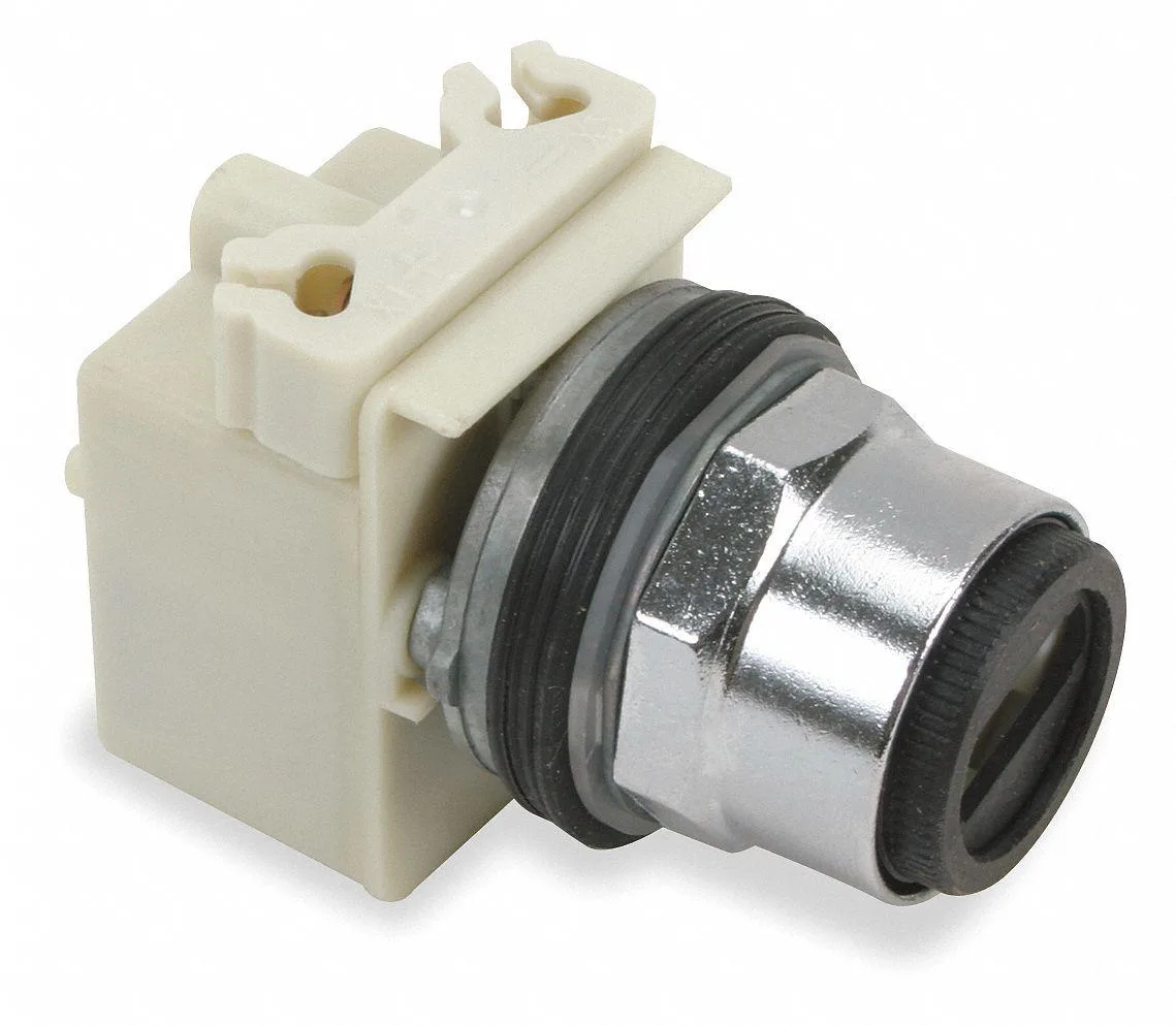 Schneider Electric 30 mm illuminated selector switch head with chrome metal bezel
