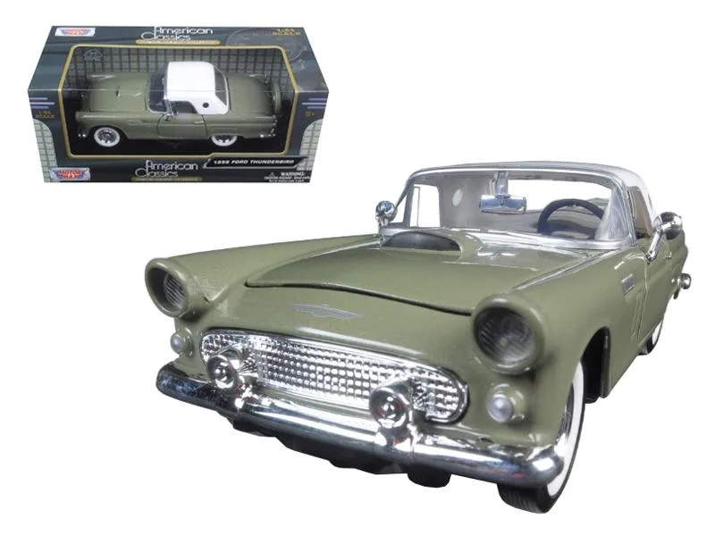 MOTORMAX MOTORMAX 1956 Ford Thunderbird Soft Top Green 1/24 Diecast Vehicle — product photo
