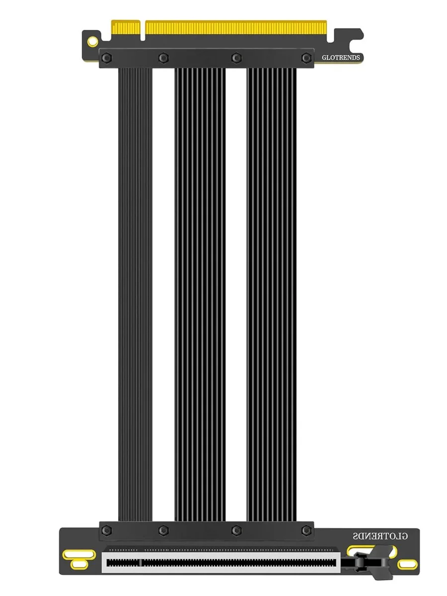 Corn Electronics Corn Electronics PCIe 5.0 Riser Cable 200mm 90 Degree Right Angle Black — product photo