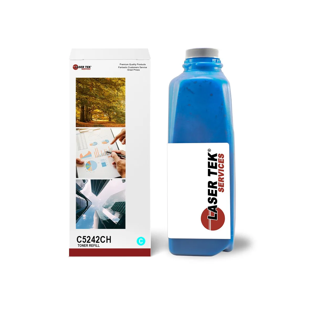 Laser Tek Services Laser Tek Services Compatible Toner Cartridge Cyan for Lexmark C520 C522 C524 C530 5000 Pages — product photo