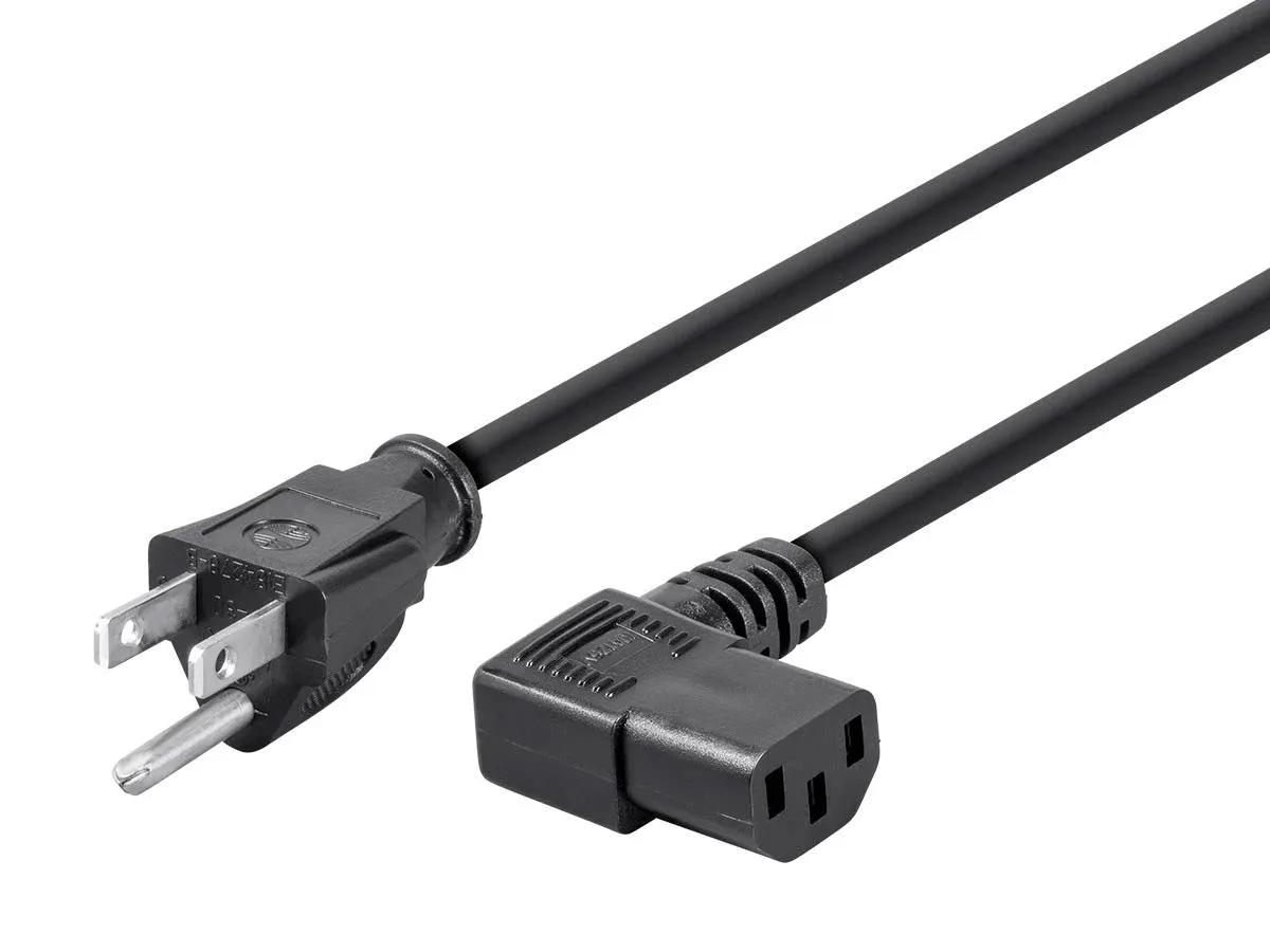 Monoprice Inc. Monoprice 107681 10ft 16AWG Right Angle IEC-320-C13 Computer Power Cord — product photo