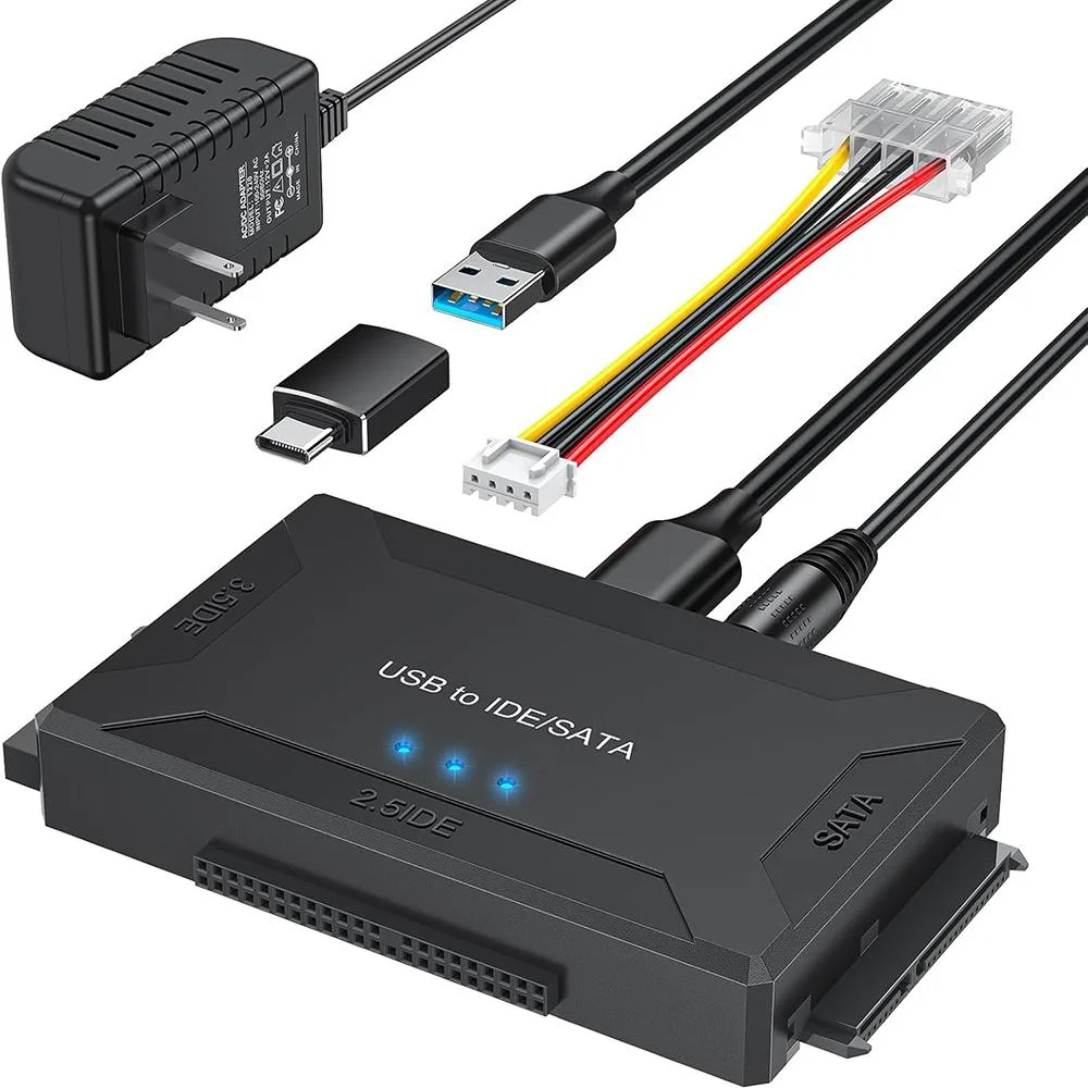 IHDAPP IHDAPP IDE SATA to USB 3.0 Adapter + USB C Adapter — product photo