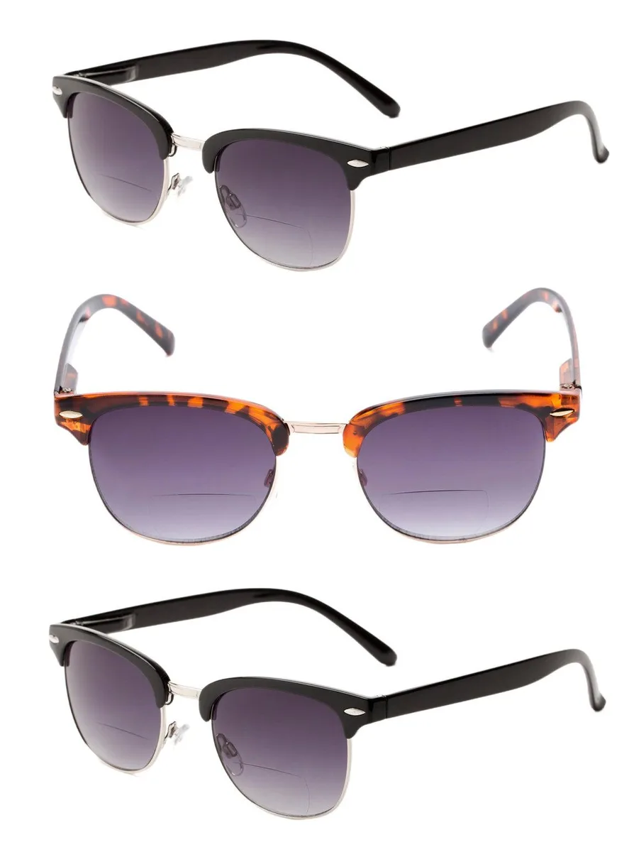 Mass Vision Mass Vision The Executive +2.50 Bifocal Reading Sunglasses Black/Tortoise 3 Pack — product photo