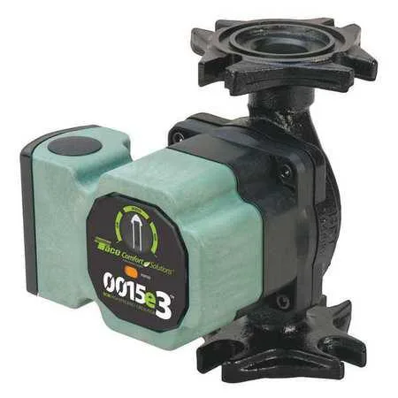 Small bronze hydronic circulating pump with flange connections and integrated motor