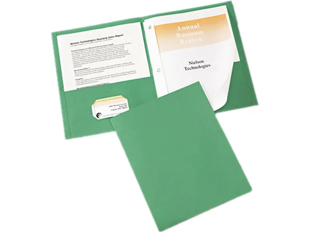 Avery Avery 47977 Two-Pocket Report Cover Green 25/Box 70 Sheet Capacity — product photo
