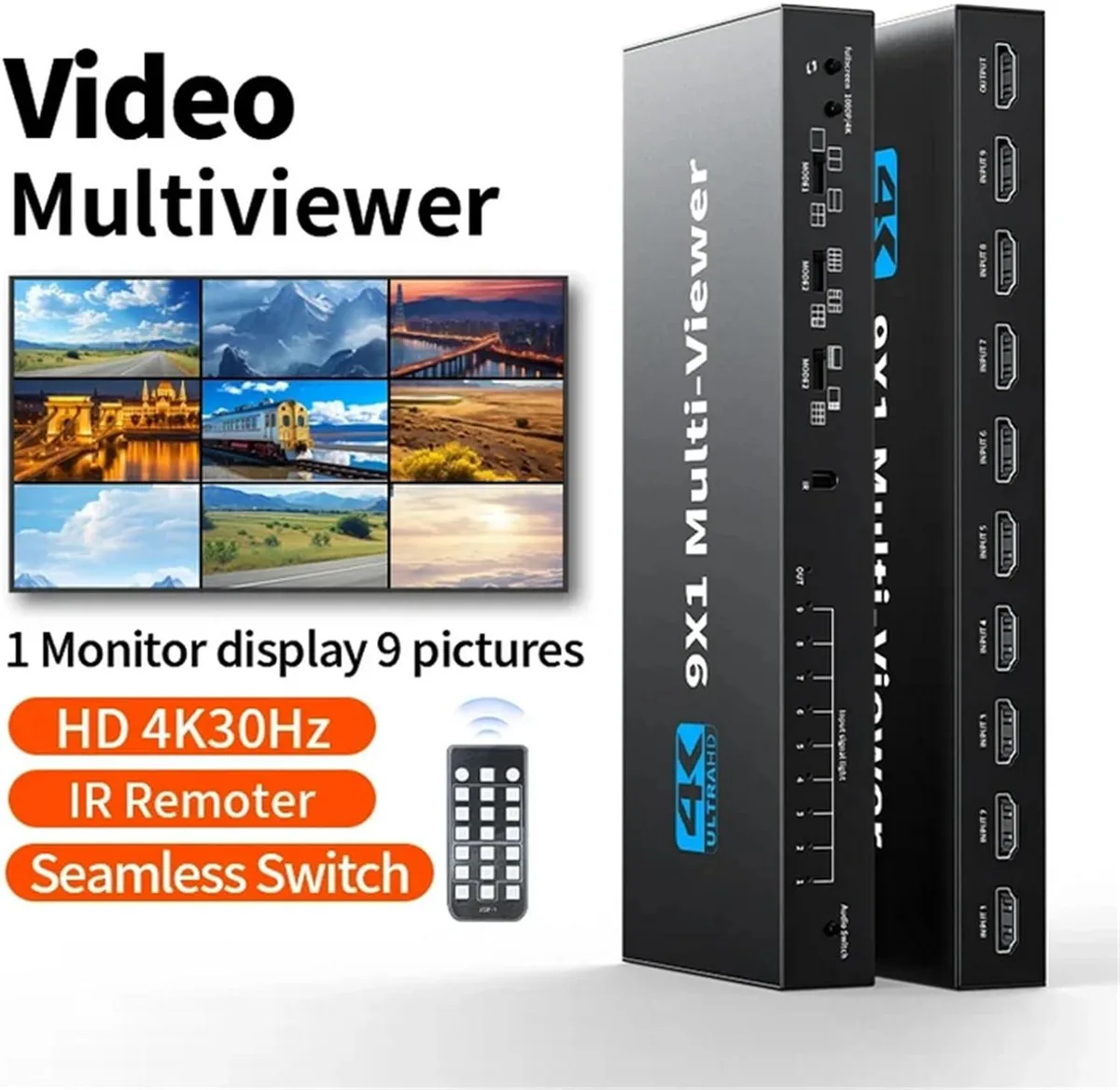 LUOM LUOM OZQF-1 9x1 4K HDMI Multiviewer Switch — product photo