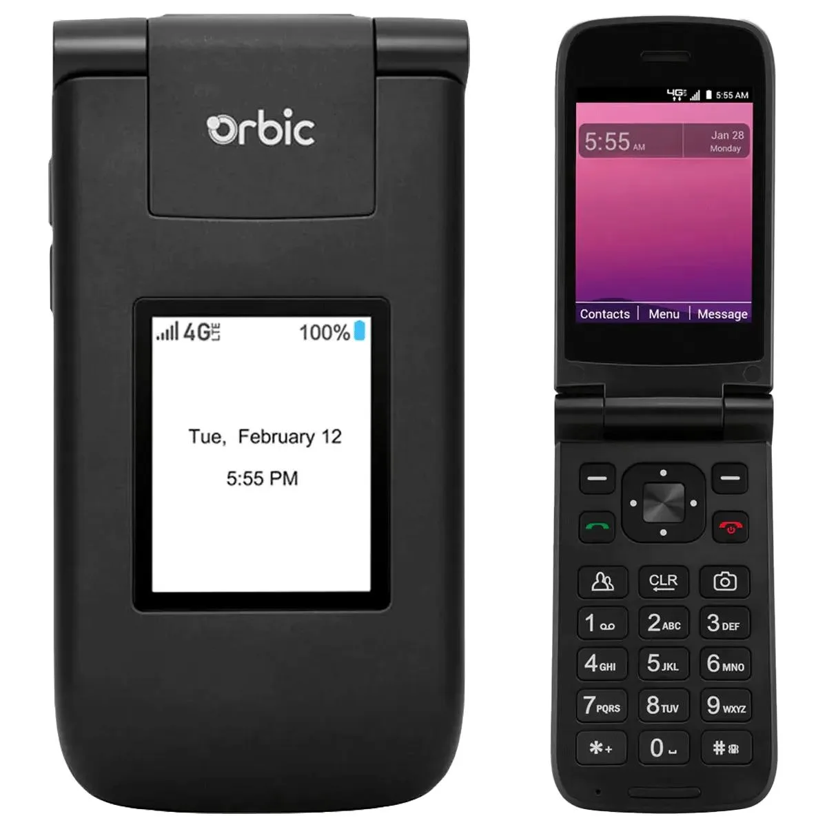 Orbic Orbic Journey 4G LTE 8GB Flip Phone Unlocked Black — product photo