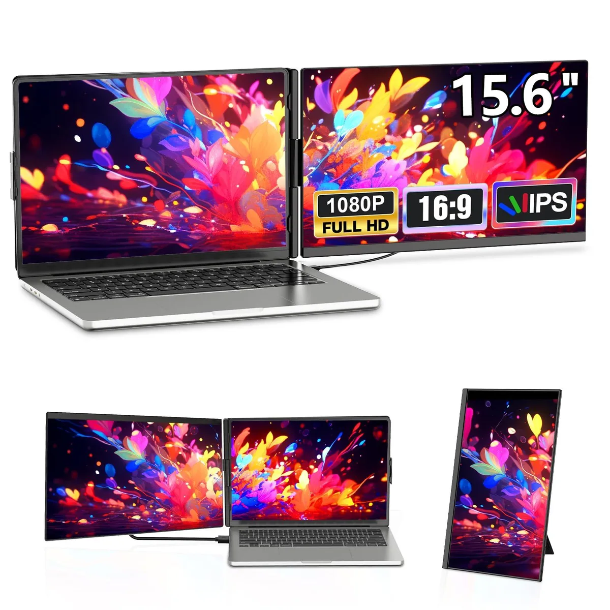 Laptomo Laptomo 15.6" Portable Monitor FHD IPS USB-C HDMI 60Hz Black — product photo