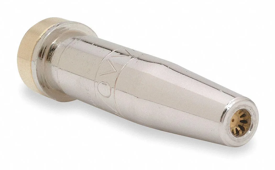 Brass machine cutting tip size 2 two-piece design for natural gas propane