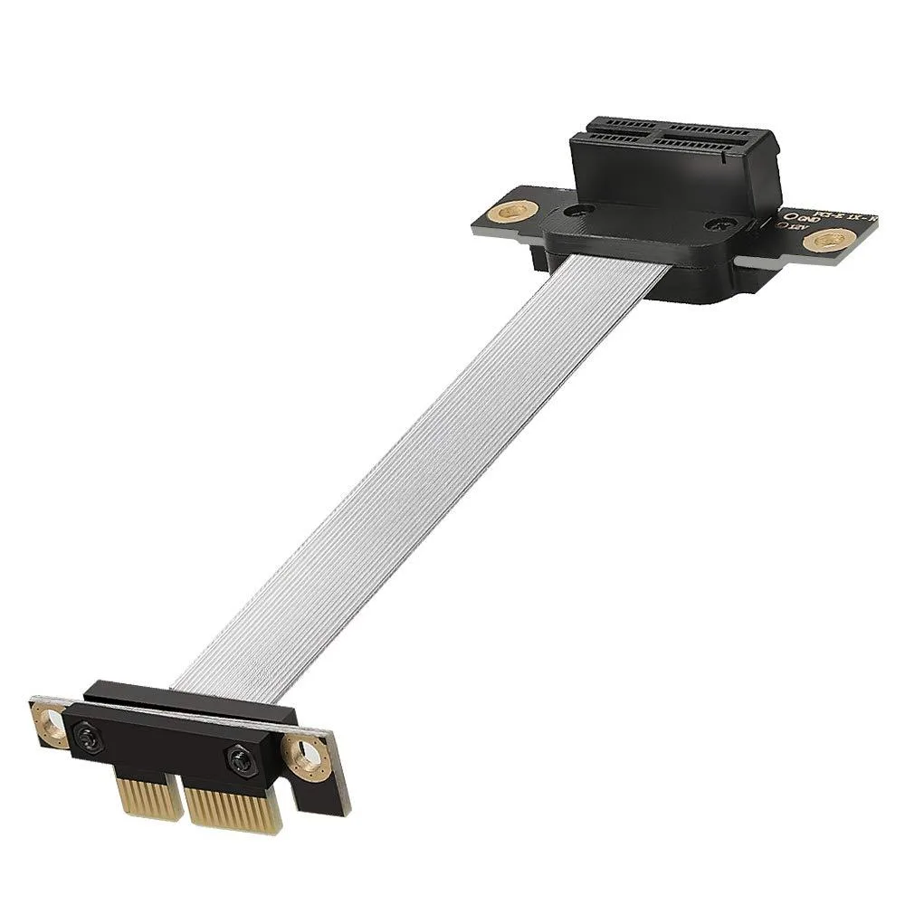 BUCIER BUCIER PCIe 1x Extender Cable 10cm Silver-Plated Shielded 30AWG 90° Slot — product photo
