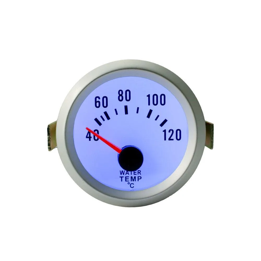 Dyno Racing Dyno Racing 2" 52mm Water Temperature Gauge 40-120°C Blue LED 1/8 NPT sensor — product photo