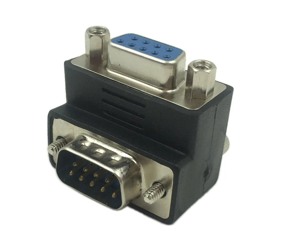 Vszerda Vszerda 90 Degree DB9 RS232 Male-Female Serial Adapter .7in — product photo
