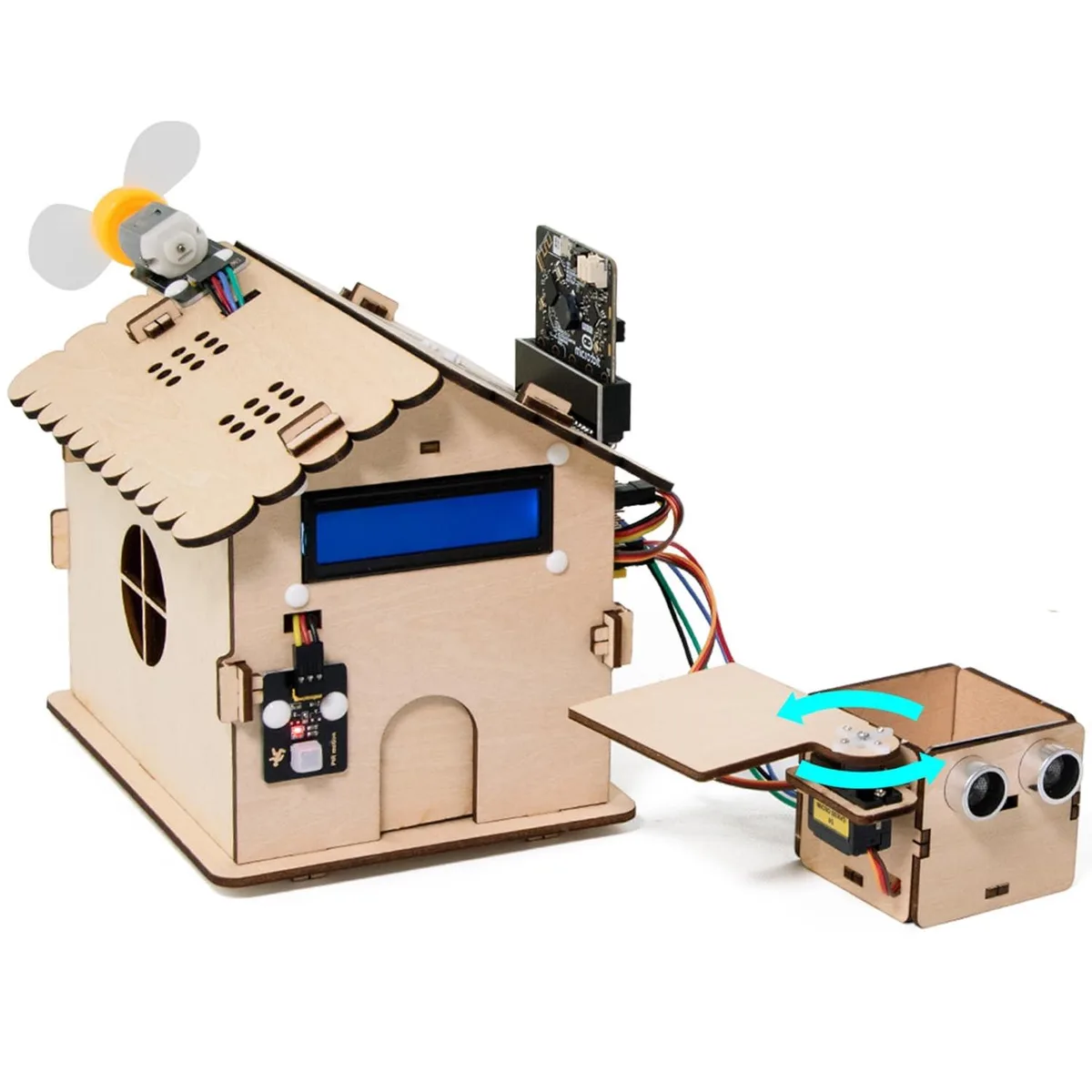 V2 Technologies V2 Technologies Microbit V2 Smart Home Kit with Wood Building Pack 2 in 1 accessory — product photo