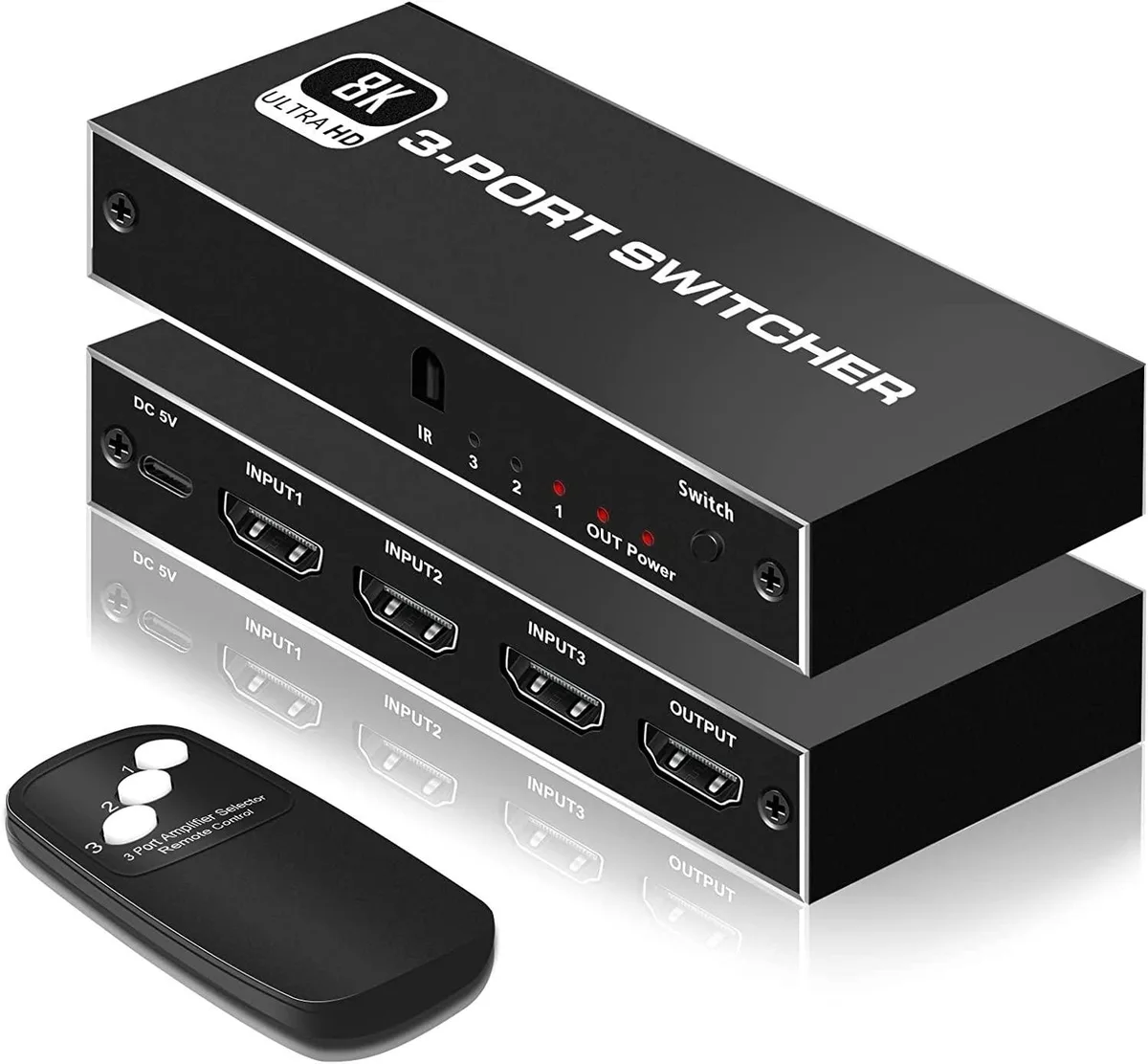 WRIARICH WRIARICH OZ8Q3-3 3-Port HDMI 2.1 Switch 8K@60Hz 48Gbps — product photo