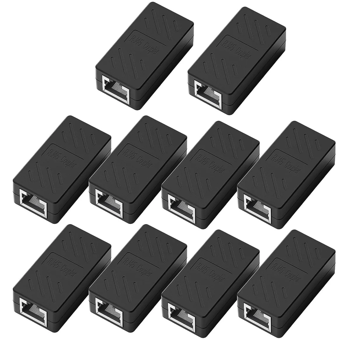 BFKK BFKK RJ45 Coupler Cat8/7/6/5 Female Black 10 Pack — product photo