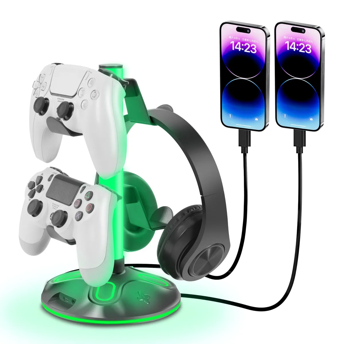  Avid PHY-240301 RGB Headphone Stand 10 Modes Black — product photo