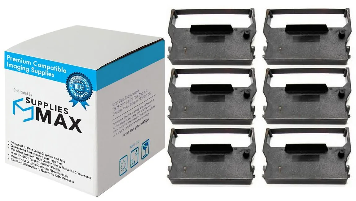 SuppliesMax SuppliesMax Printer Ribbon Unisys 04-1086-844 Black 6 Pack — product photo