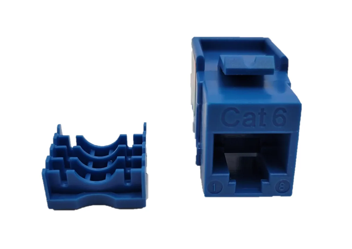 Micro Connectors Micro Connectors CAT6 Unshielded Punch Down Keystone Jack Blue 10 Pack with Tool — product photo