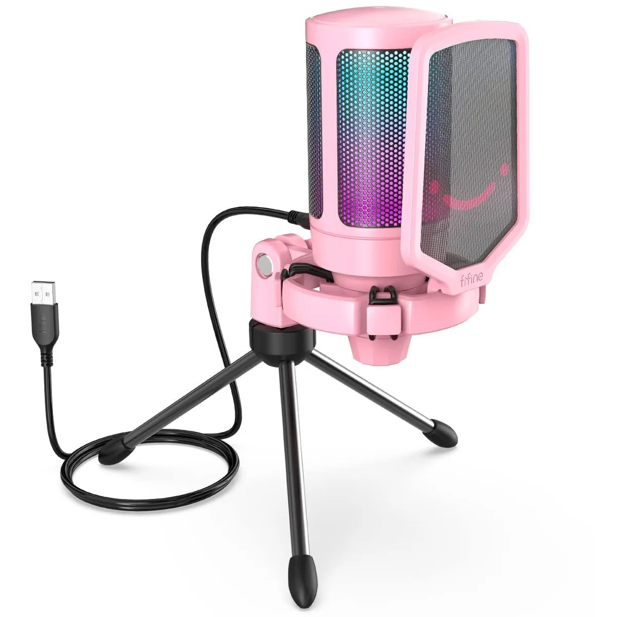  FIFINE AmpliGame A6P Pink USB Condenser Microphone — product photo