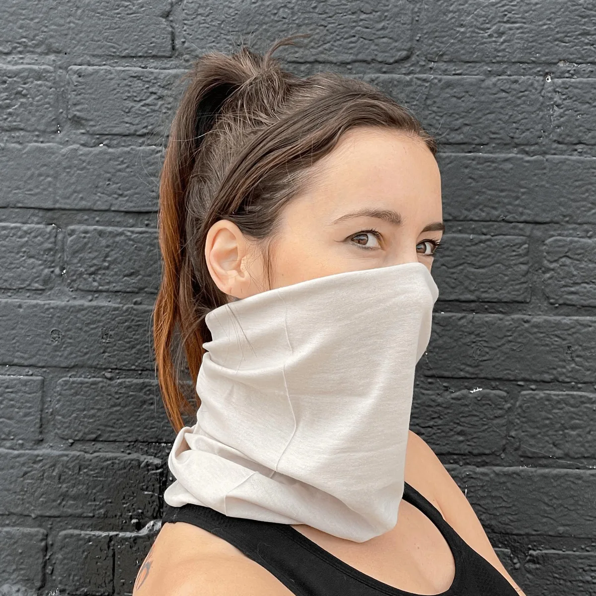 JupiterGear JupiterGear Hemless Neck Gaiter Face Mask Gray — product photo