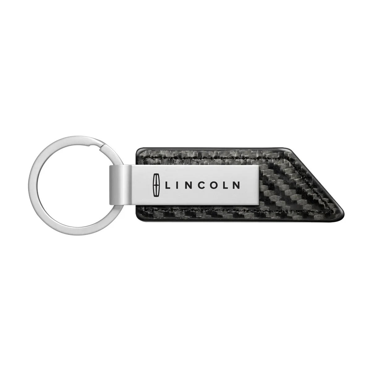iPick Image, LLC iPick Image, LLC Lincoln Carbon Fiber Texture Black PU Leather Strap Key Chain car electronics accessory — product photo
