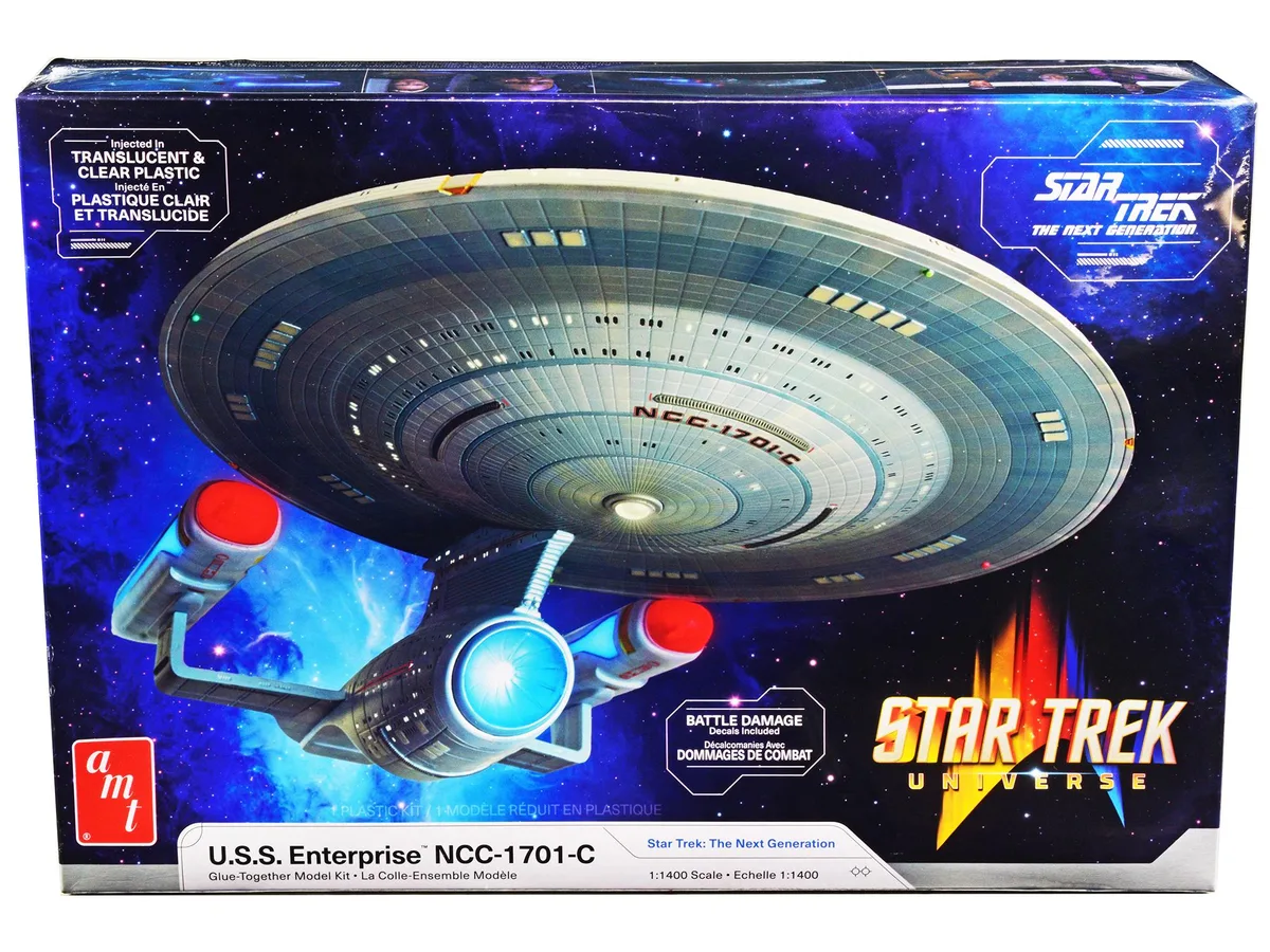 AMT AMT AMT1332M 1/1400 Scale U.S.S. Enterprise NCC-1701-C Snap Model Kit hobby collectible — product photo