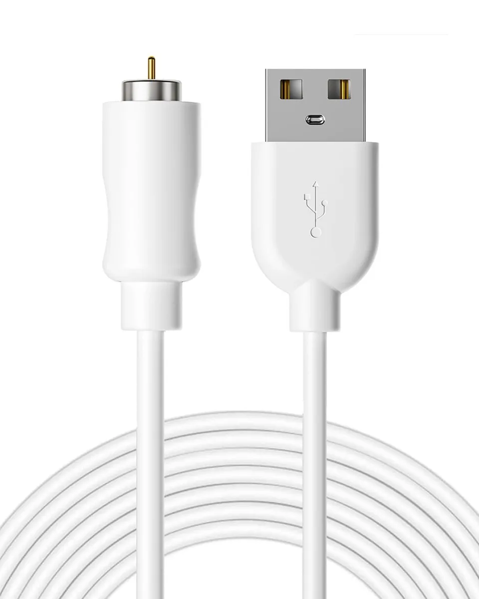Orange magnetic charging cable with USB Type-A connector and 6mm single-pin magnetic tip, 2.7 ft long
