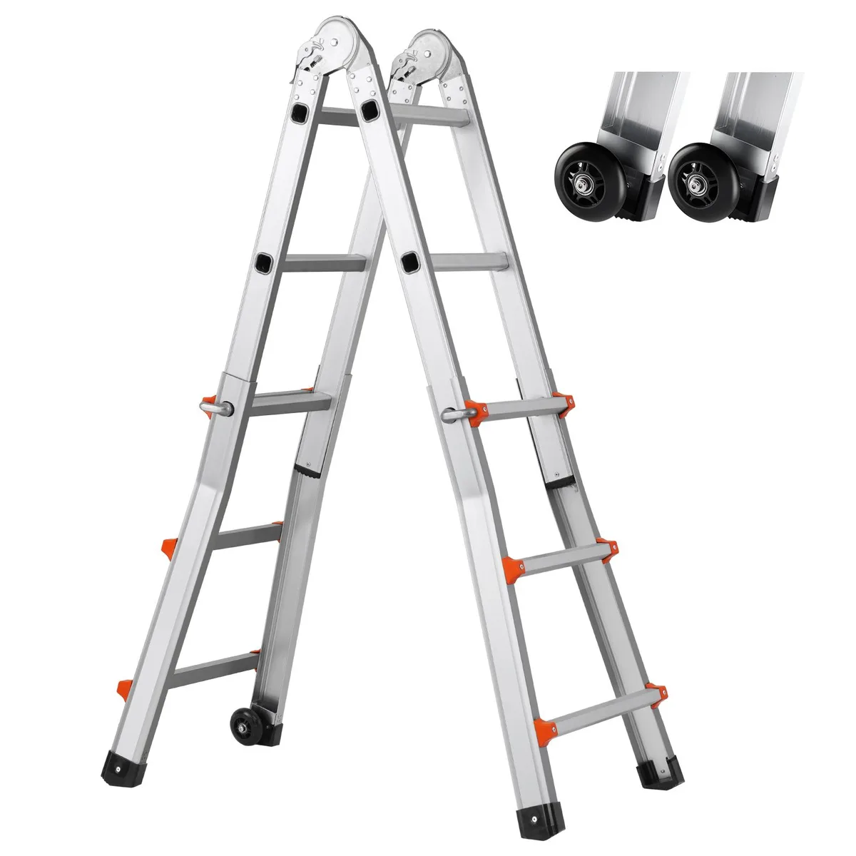 VEVOR VEVOR KMP403C Telescoping A-Frame Ladder 9.5 FT 330 lbs — product photo