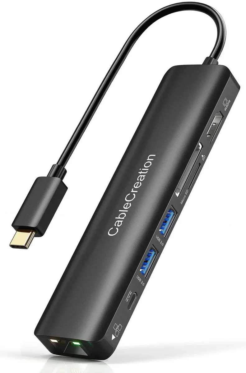 Vszerda Vszerda 7-in-1 USB-C Docking Station 4K@60Hz HDMI 1Gbps Ethernet 100W PD 2×USB 3.0 SD/TF — product photo