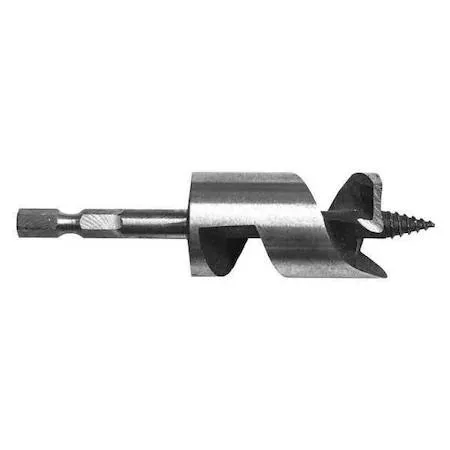 Century Drill & Tool 38448 4 inch ship auger bit, silver steel twist with single cutter and spur