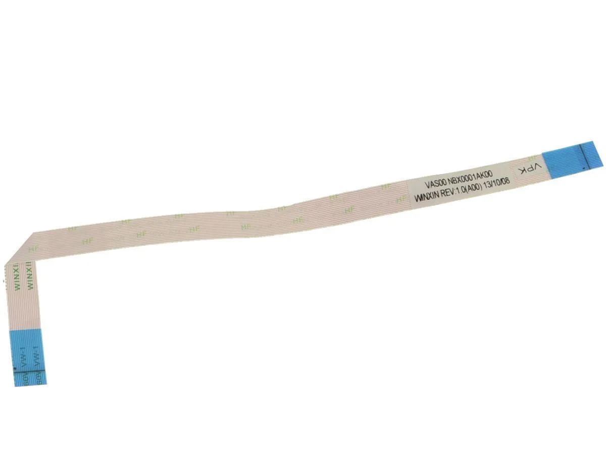 Flat orange ribbon cable with connectors at each end