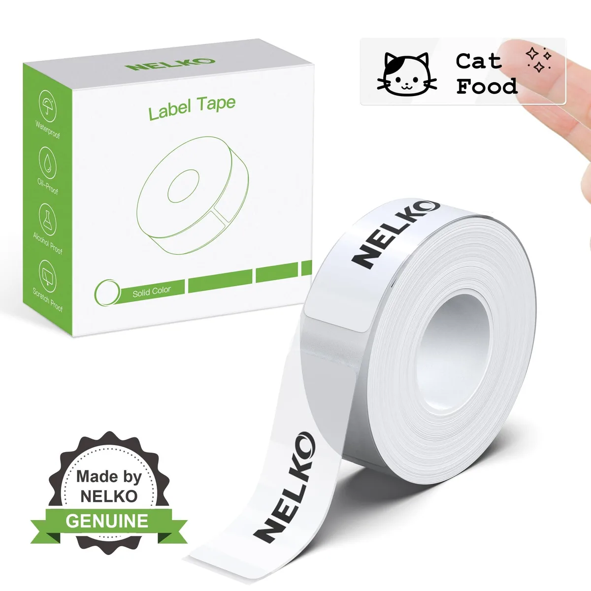  Nelko P21 Label Tape 14x50mm Transparent 180 Labels 1 Roll — product photo