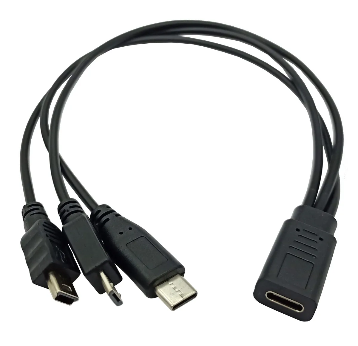 BUCIER BUCIER USB-C Splitter Cable 3-in-1 1ft 30cm 15W — product photo