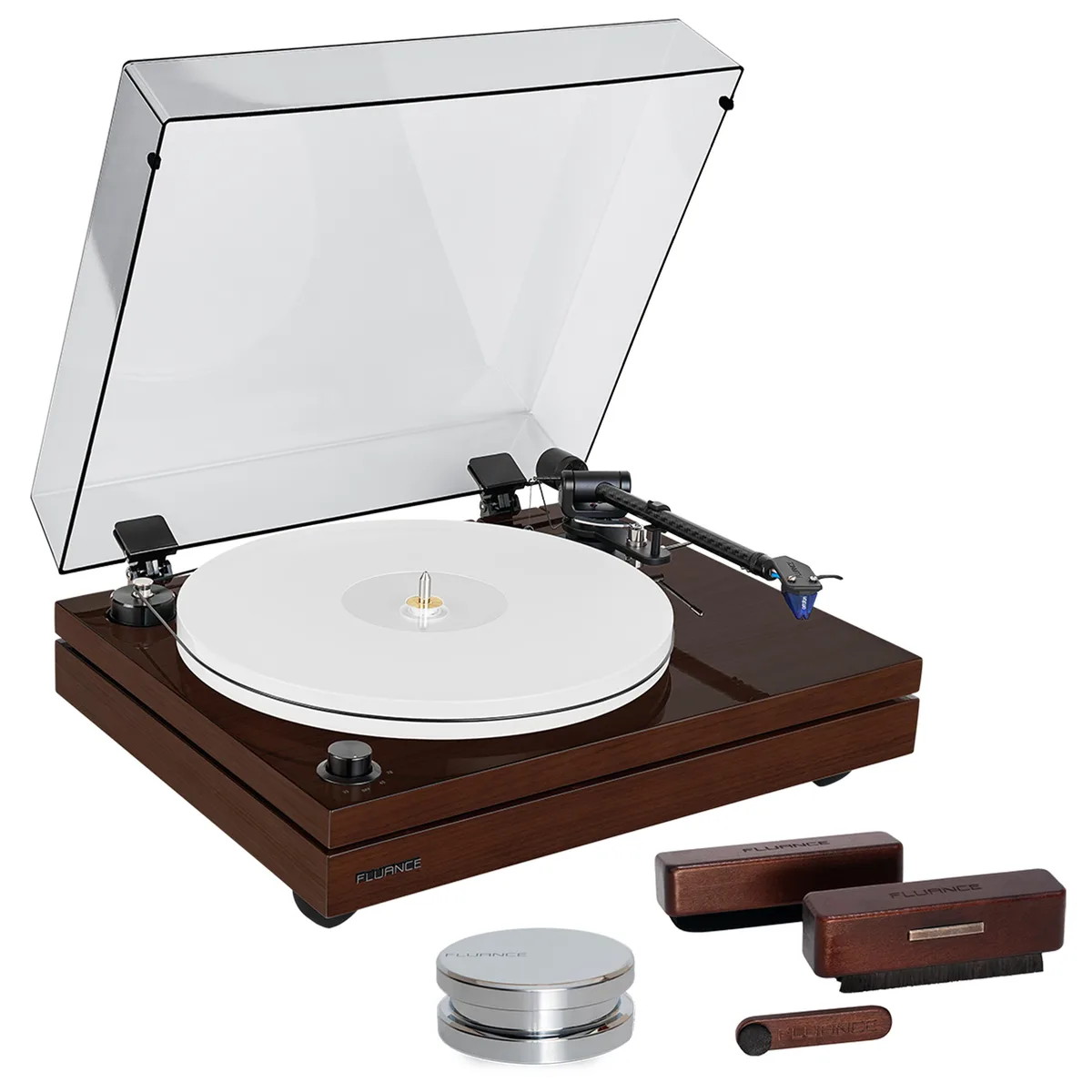 Fluance Fluance RT87 Dual-Plinth Turntable Natural Walnut with VB65 Kit RW02 Weight — product photo