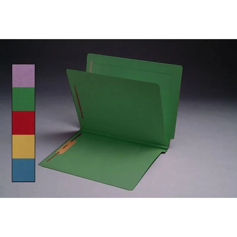 Box of 25 green classification folders with divider and reinforced tabs